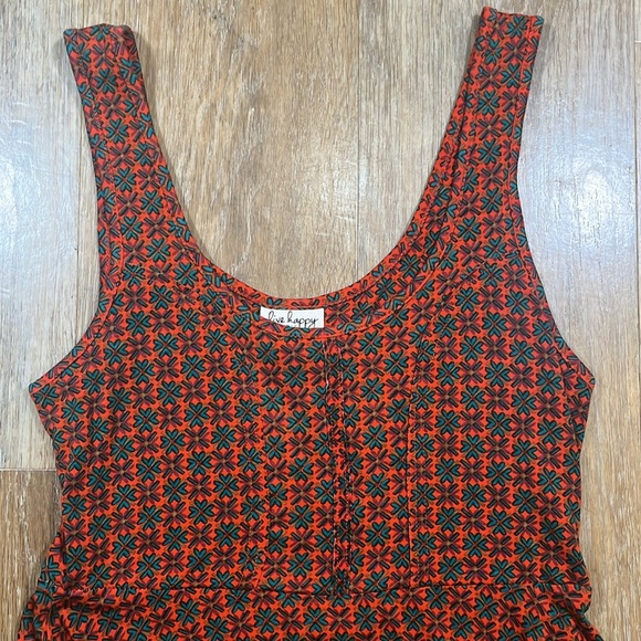 Live Happy by Natural Life Skater Dress Floral Sunburst Geometric Size Medium M - Picture 2 of 10